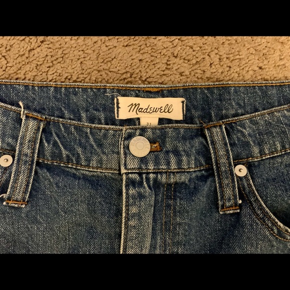 Madewell Two Toned A-Line Denim Skirt - Picture 2 of 3